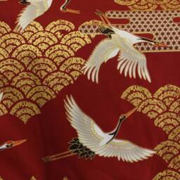 Oriental Crane Cushion Bird Pillow Cover With Metallic Gold Highlights 18x18, Two Colours Available - thumbnail 3