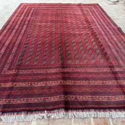 6x9 Afghan Bukhara Wool Rug - Handmade Large Oriental Carpet Oversized Handwoven Area For Living Room, Bedroom Or Dining Room Decor - thumbnail 3