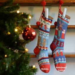 Personalized Traditional Christmas Stockings - Hand Knit - thumbnail 4