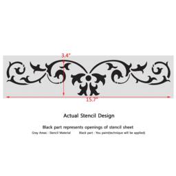 Wall Stencils Border Stencil Pattern 067 Reusable Template For Diy Wall Decor - thumbnail 2