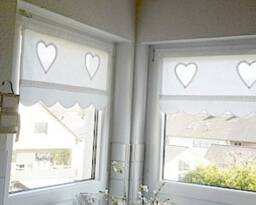 Curtain For The Kitchen Hearts Tunnel White Curtains With Valances Made To Measure Curtain in Shabby Chic Country Style Does Not Shrink After Washing - thumbnail 1