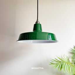 Green Classic Cap Lamp Shade - 14In - 360mm Metal For Industrial Pendant Lights - thumbnail 3