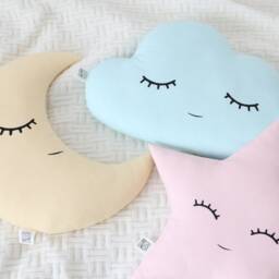 Minty Blue Cloud Pillow For Nursery Decor, Baby Cushion Shower Gift Newborn Boy Girl Gender Neutral Throw Kids Bed Children Teepee Sky - thumbnail 4