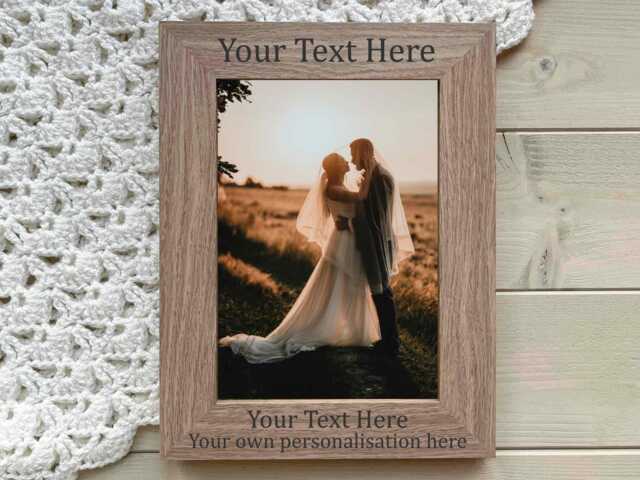 Picture Frame, Photo Personalised Gift, Custom Wall Hanging Or Tabletop, 6x4 7x5 - image 1