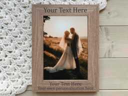 Picture Frame, Photo Personalised Gift, Custom Wall Hanging Or Tabletop, 6x4 7x5 - thumbnail 1