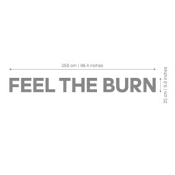 Feel The Burn, Gym Wall Art, Quotes, Decor, Gym, Stickers, 3D, 3D Hangings, Signs, Gift - Skufetb - thumbnail 3