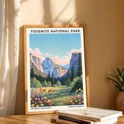 Yosemite National Park, California Travel Poster - Usa American Nature Art Print - thumbnail 3