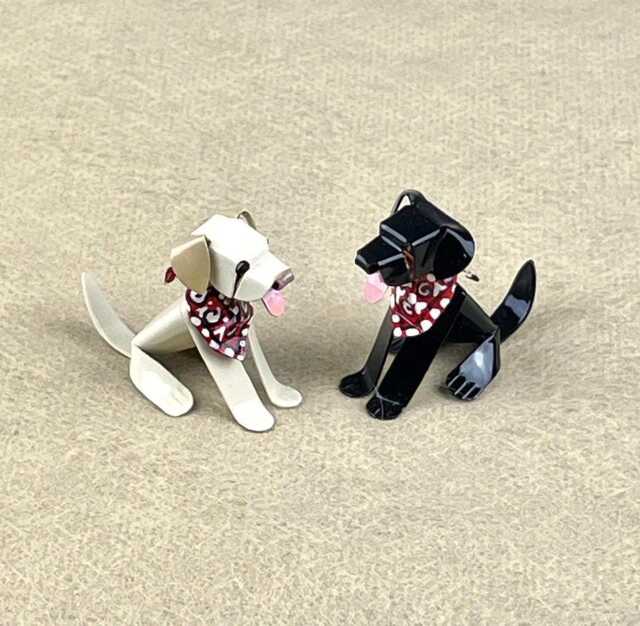 Labrador Puppy Handmade Copper Sculpture Miniature Collectible Figurine - image 1