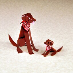 Labrador Puppy Handmade Copper Sculpture Miniature Collectible Figurine - thumbnail 4