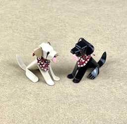 Labrador Puppy Handmade Copper Sculpture Miniature Collectible Figurine - thumbnail 1