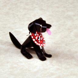 Labrador Puppy Handmade Copper Sculpture Miniature Collectible Figurine - thumbnail 3