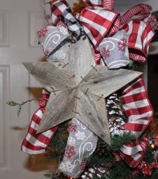 Rustic Star Tree Topper-Primitive Star-Christmas Star-Modern Country Star-Barn Star-Farmhouse Decor-Decor For Tree, Garland, Swags & Wreaths - thumbnail 1