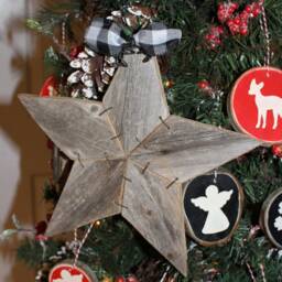 Rustic Star Tree Topper-Primitive Star-Christmas Star-Modern Country Star-Barn Star-Farmhouse Decor-Decor For Tree, Garland, Swags & Wreaths - thumbnail 3