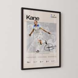 Harry Kane England Poster, Football Stats Wall Art, Soccer Print, World Cup Golden Boot Gift, Sports Decor - thumbnail 2