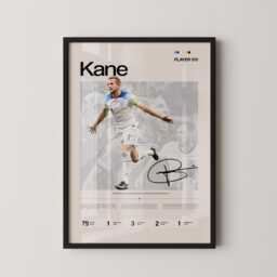 Harry Kane England Poster, Football Stats Wall Art, Soccer Print, World Cup Golden Boot Gift, Sports Decor - thumbnail 1