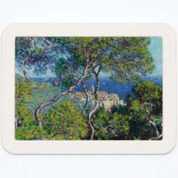 Bordighera Claude Monet Trees Nature Sea Town Landscape Impressionism Classic Painting Wooden Framed Art Print - thumbnail 2
