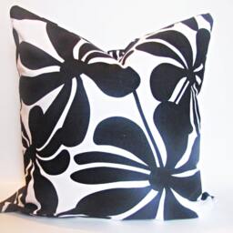 "Black Pillow Cover. Cushion.black Floralpillow. Floral Pillow.16"", 17"", 18"", 20"" 24"" 26" - thumbnail 2
