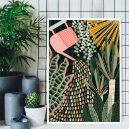 House Plant Watering Can Illustration Poster Print - thumbnail 3