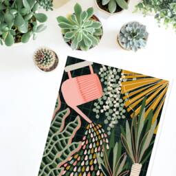 House Plant Watering Can Illustration Poster Print - thumbnail 2