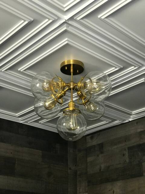 Abeille Modern 5 Light 6In Globe Mid Century Semi Flush - image 1