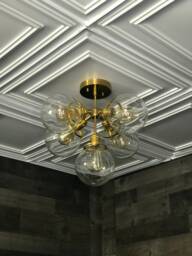 Abeille Modern 5 Light 6In Globe Mid Century Semi Flush - thumbnail 1