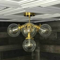 Abeille Modern 5 Light 6In Globe Mid Century Semi Flush - thumbnail 3