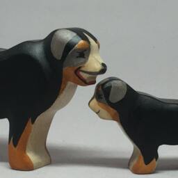 Toy Bernise Mountain Dog Wooden Black Handmade Size 11, 0x7, 0x2, 8 cm - Bxhxs Approx. 55 Gr - thumbnail 4