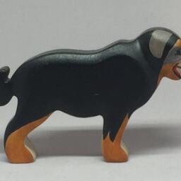 Toy Bernise Mountain Dog Wooden Black Handmade Size 11, 0x7, 0x2, 8 cm - Bxhxs Approx. 55 Gr - thumbnail 2