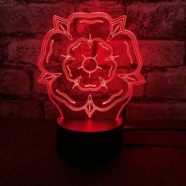 Yorkshire Rose Led Night Light, Gift, Lover, Lights, Bedroom Light - image 1