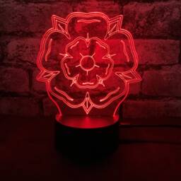 Yorkshire Rose Led Night Light, Gift, Lover, Lights, Bedroom Light - thumbnail 1
