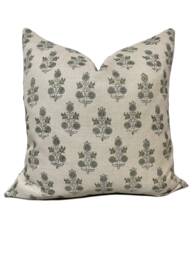 G.p & J Baker Poppy Sprig Aqua Double Sided Cushion Cover Pillow - thumbnail 1