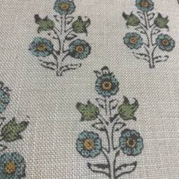 G.p & J Baker Poppy Sprig Aqua Double Sided Cushion Cover Pillow - thumbnail 3