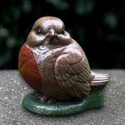 Outdoor Robin Bird Statue Concrete Sculpture Stone Wildlife Ornament Bird Lover Gift Garden & Home Decoration Farm Yard Art - thumbnail 4