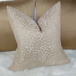 Luxury Champagne Gold Beige Antelope Cushion Cover Modern Home Decor Textured Pillow Sham Chair Sofa & Bed Pillow Designer - thumbnail 3