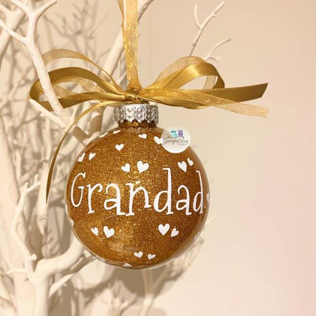 Grandad Gifts, Christmas Bauble, Grandfather Ornament, Personalised Tree Decoration, Keepsake 2026 - image 1
