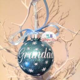 Grandad Gifts, Christmas Bauble, Grandfather Ornament, Personalised Tree Decoration, Keepsake 2026 - thumbnail 4