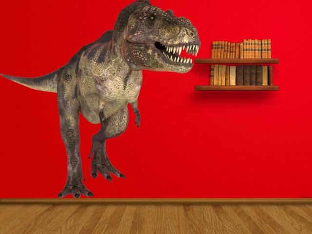 Dinosaur Full Color Decal, T-Rex Color Sticker, Wall Art Cn 018