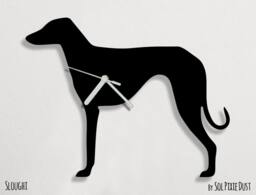 Sloughi Dog - Wall Clock Silhouette - thumbnail 1