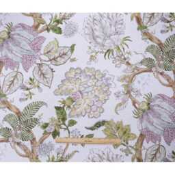 "Designer P Kaufman Lamirada Cotton Rod Pocket Panels Curtains - Blue Amethyst Floral Drapes - 25"" Or 50" - thumbnail 2