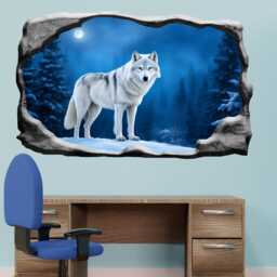 Alpha Grey Wolf Poster Wall Art Sticker Mural Decal Self-Adhesive Picture Bedroom Nursery Office Home Decor 1256 - thumbnail 2