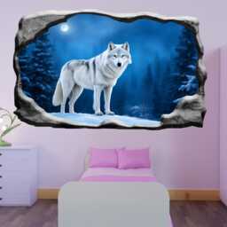 Alpha Grey Wolf Poster Wall Art Sticker Mural Decal Self-Adhesive Picture Bedroom Nursery Office Home Decor 1256 - thumbnail 3