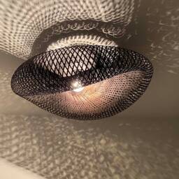 Black Bamboo Flush Mount Lighting Romantic Low Ceiling Light - thumbnail 3