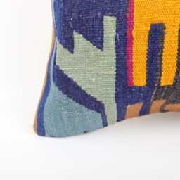 16x24 Turkish Kilim Pillow Cover Vintage Wool Boho Sham - thumbnail 2