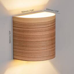 Wood Wall Sconce Birch Plywood Bedside Lamp - thumbnail 2