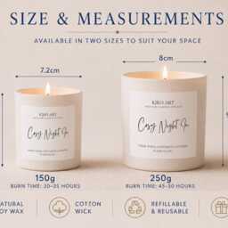 Cosy Night in Candle - Natural Soy Wax With Lavender, Ylang-Ylang & Cedar Wood - Relaxing Aromatherapy Gift - thumbnail 3