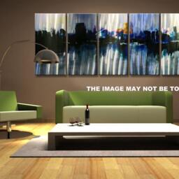 Abstract Metal Wall Art, Modern Sculpture, Cosmos Painting - thumbnail 4