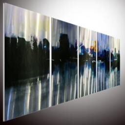 Abstract Metal Wall Art, Modern Sculpture, Cosmos Painting