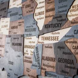 Us Travel Wooden Map Push Pin - Usa Apartment Decor Gift Wood United States Board Wall Art - thumbnail 3
