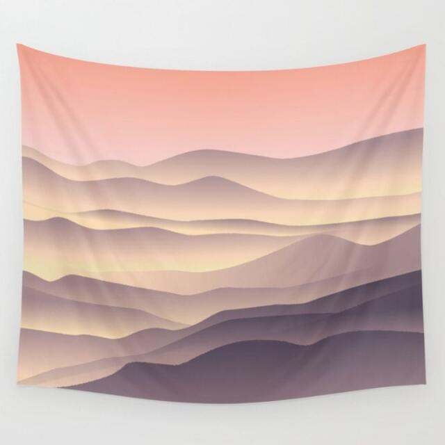 Sunrise in The Mountains Wall Tapestry, Nature Wall Tapestry, Modern Decor, Modern Art - image 1