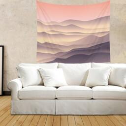 Sunrise in The Mountains Wall Tapestry, Nature Wall Tapestry, Modern Decor, Modern Art - thumbnail 2